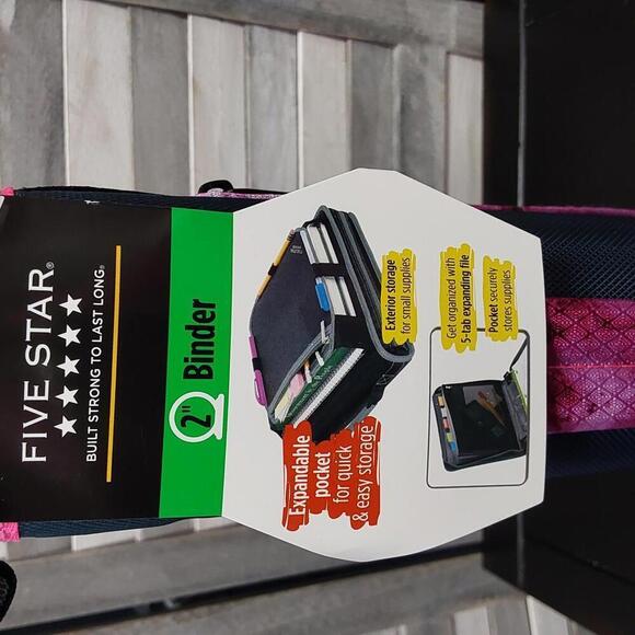 Five Star 2-Inch Zipper Binder with Expandable Pocket - Picture 7 of 7